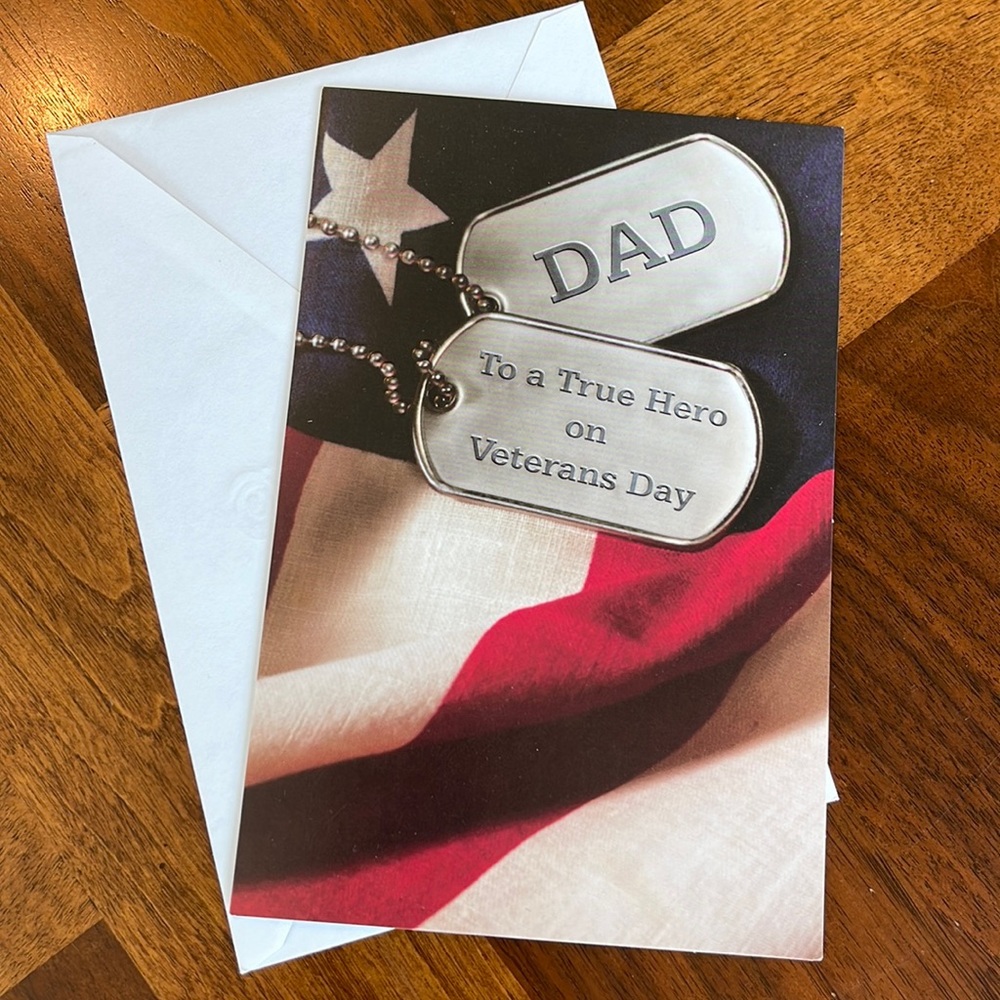 AMERICAN GREETINGS - DAD VETERAN'S DAY GREETING CARD